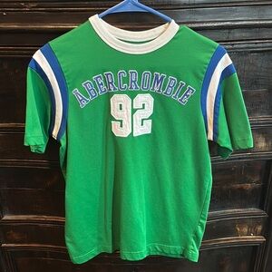 Abercrombie & Fitch Green and Gray T-Shirt